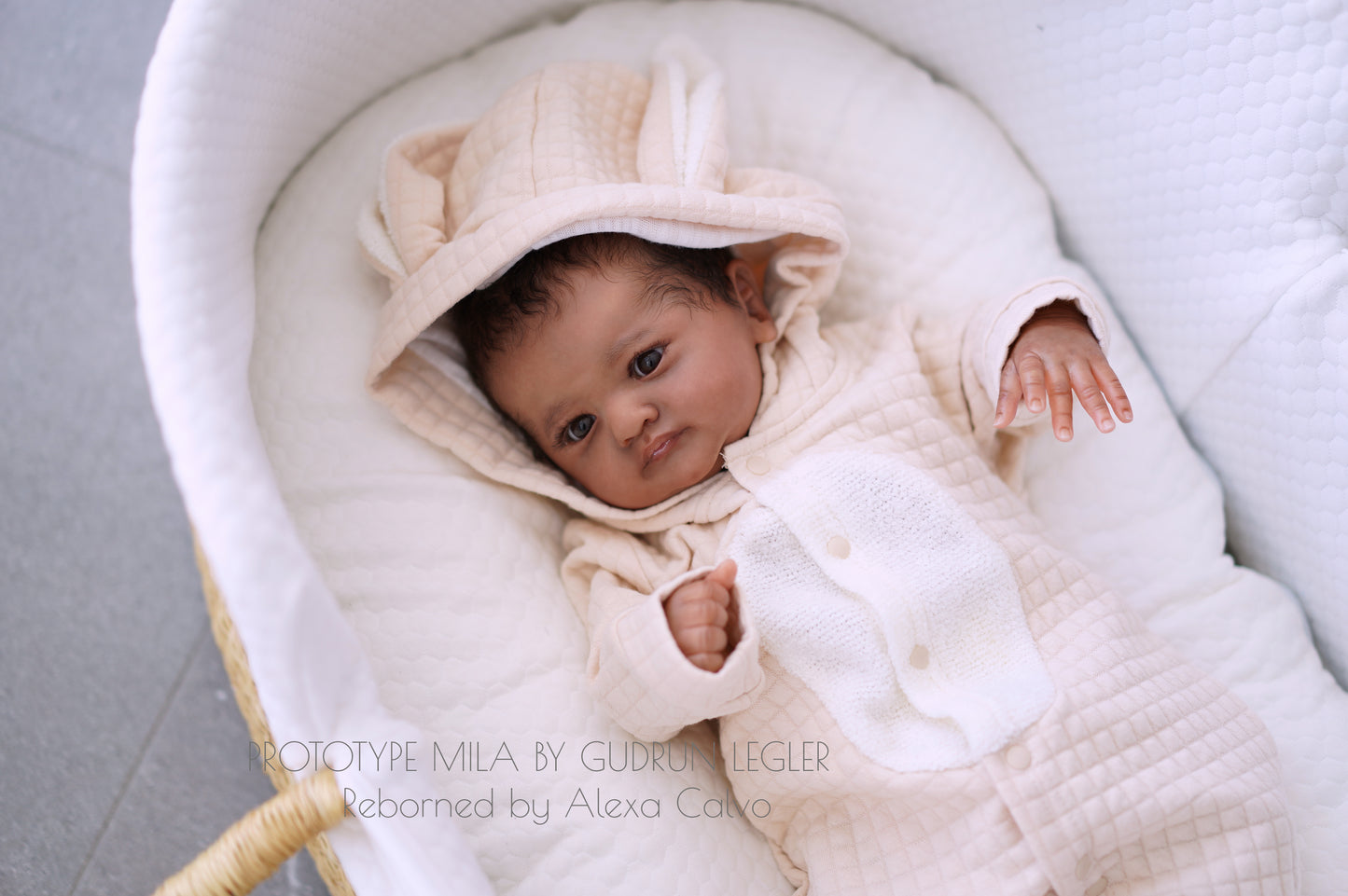 Baby Mila - Prototipo de Gudrun Legler, Reborn de Alexa Calvo
