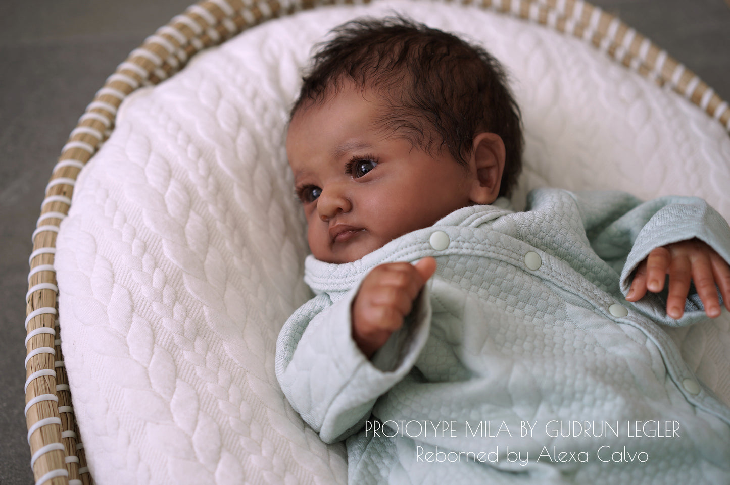 Baby Mila - Prototipo de Gudrun Legler, Reborn de Alexa Calvo